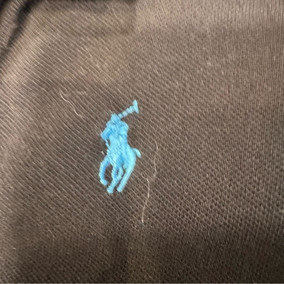 GIRLS POLO RALPH LAUREN DRESS Sz 7 BLACK COTTON BLUE HORSE BUTTON FRONT - Picture 4 of 9